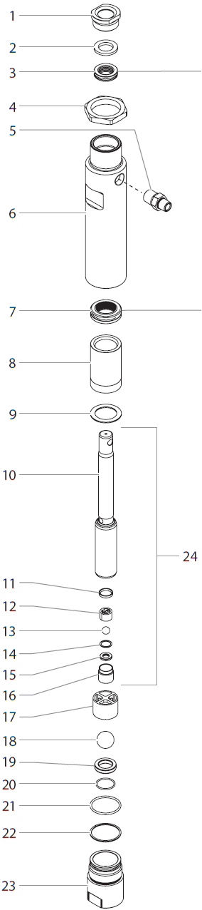 Advantage GPX 165 Fluid Section Assembly Parts (P/N 0509144)